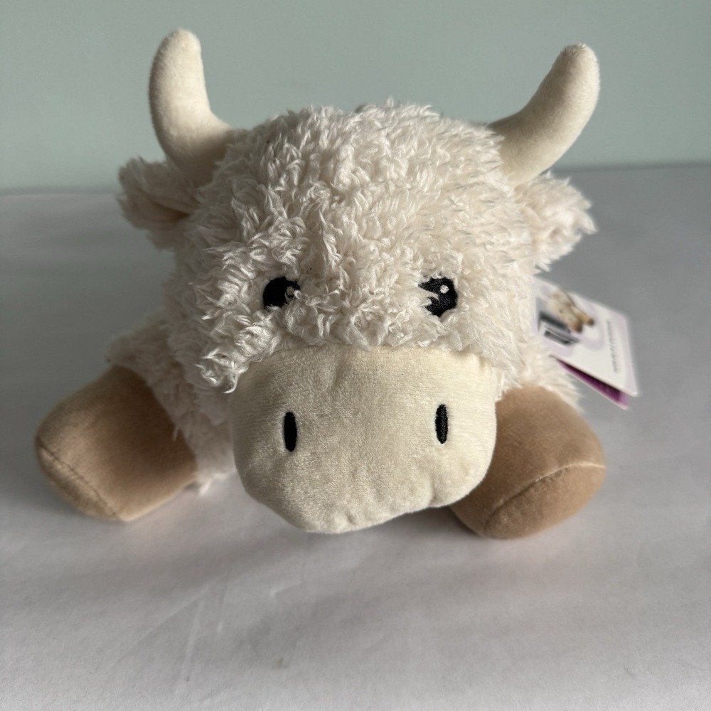 Warmies White‎ Buffalo Plush Heatable Lavender Scented Stuffed Animal NWT